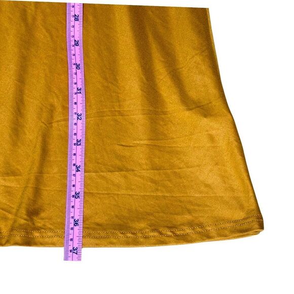 Forever 21+ Womens Dress Scoop Neck A-Line Midi 3X Mustard Fall Thanksgiving USA - Picture 5 of 8